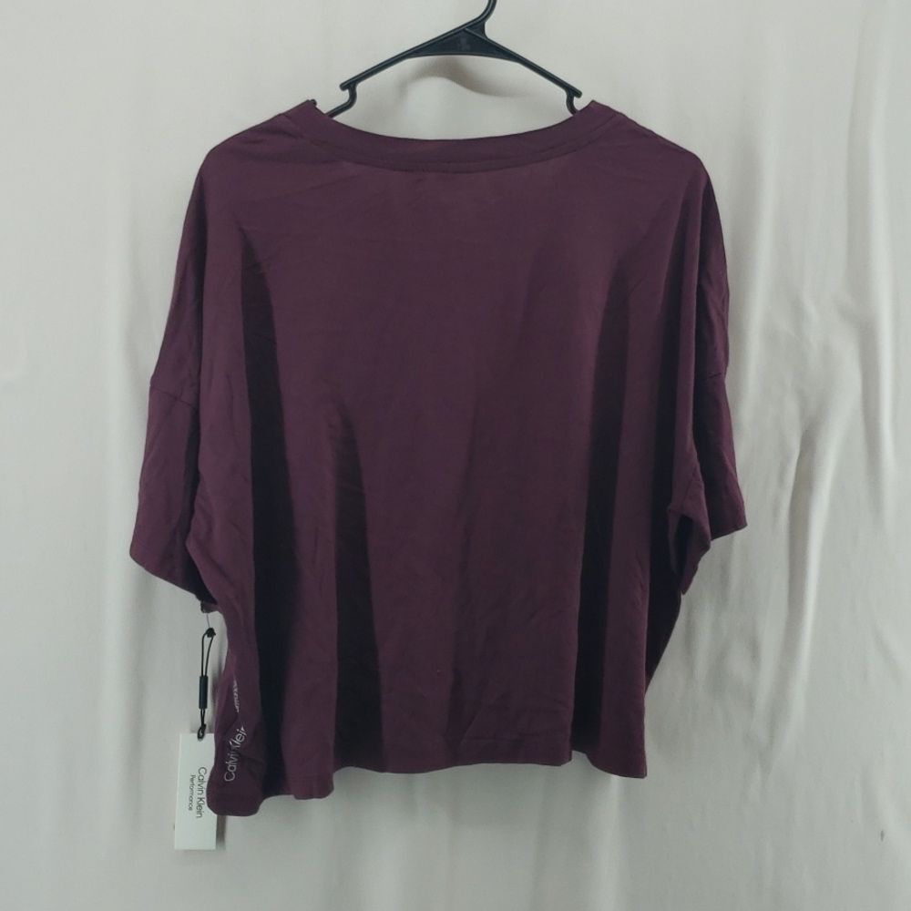 Calvin Klein Performance Women's Logo T-Shirt Purple Size XL *flaw* (AN) - Picture 9 of 10